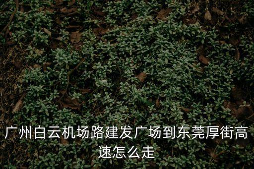 廣州白云機場路建發廣場到東莞厚街高速怎么走