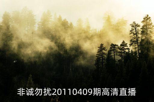 非誠勿擾20110409期高清直播