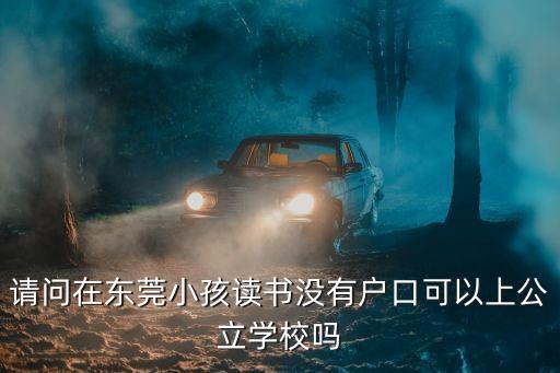 請問在東莞小孩讀書沒有戶口可以上公立學(xué)校嗎