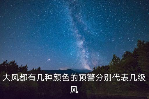 大風(fēng)都有幾種顏色的預(yù)警分別代表幾級(jí)風(fēng)