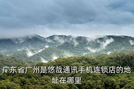 廣州德尚智能，廣東省廣州是悠哉通訊手機連鎖店的地址在哪里