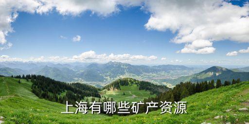 上海有哪些礦產(chǎn)資源