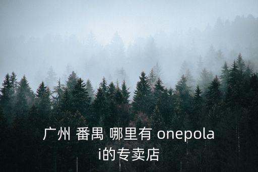 廣州 番禺 哪里有 onepolai的專賣店