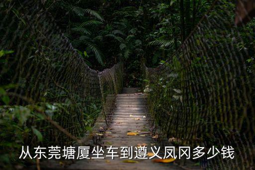 從東莞塘廈坐車到遵義鳳岡多少錢