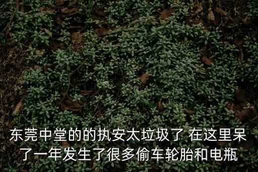 東莞中堂北海仔河整治，東莞中堂的的執安太垃圾了 在這里呆了一年發生了很多偷車輪胎和電瓶