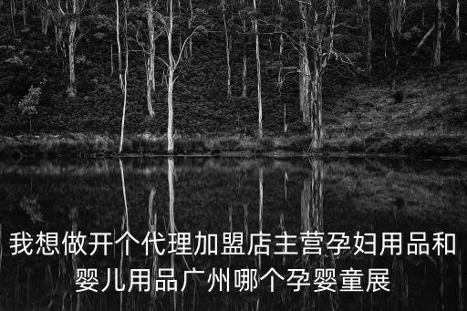 我想做開個代理加盟店主營孕婦用品和嬰兒用品廣州哪個孕嬰童展
