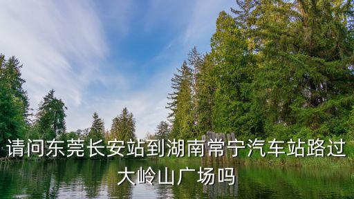 請問東莞長安站到湖南常寧汽車站路過大嶺山廣場嗎