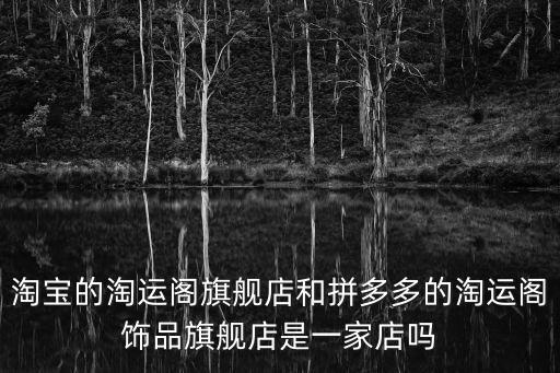 淘寶的淘運(yùn)閣旗艦店和拼多多的淘運(yùn)閣飾品旗艦店是一家店嗎
