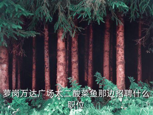 蘿崗萬達廣場太二酸菜魚那邊招聘什么職位