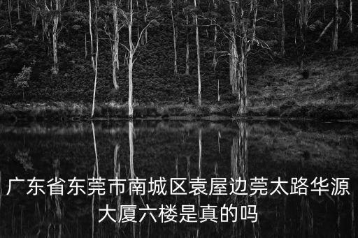 廣東省東莞市南城區袁屋邊莞太路華源大廈六樓是真的嗎