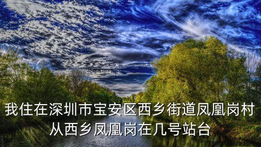 我住在深圳市寶安區西鄉街道鳳凰崗村從西鄉鳳凰崗在幾號站臺