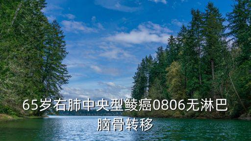 65歲右肺中央型鯪癌0806無淋巴腦骨轉(zhuǎn)移
