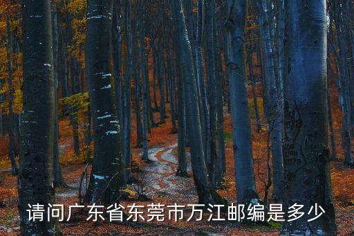 請問廣東省東莞市萬江郵編是多少