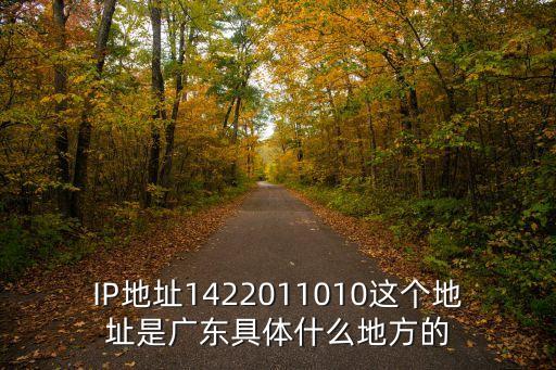 IP地址1422011010這個地址是廣東具體什么地方的