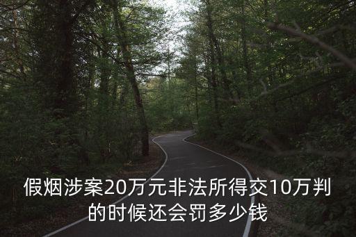 假煙涉案20萬(wàn)元非法所得交10萬(wàn)判的時(shí)候還會(huì)罰多少錢