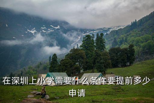 2020放寬小學入學深圳，在深圳上小學需要什么條件要提前多少申請