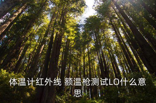 體溫計紅外線 額溫槍測試LO什么意思