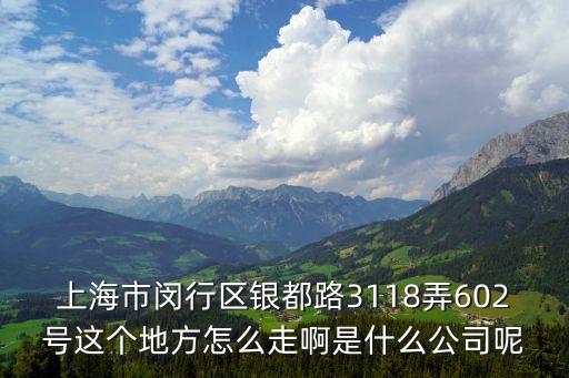 上海市閔行區銀都路3118弄602號這個地方怎么走啊是什么公司呢