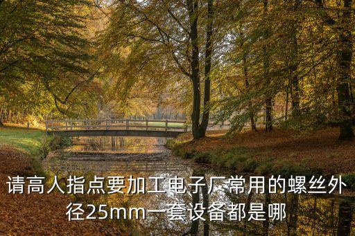請高人指點要加工電子廠常用的螺絲外徑25mm一套設(shè)備都是哪