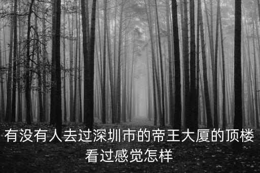 有沒有人去過深圳市的帝王大廈的頂樓看過感覺怎樣