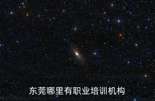 東莞哪里有職業培訓機構