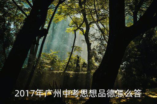 2017中考政治題廣州，09年廣州政治中考試題