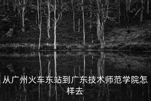 從廣州火車東站到廣東技術師范學院怎樣去