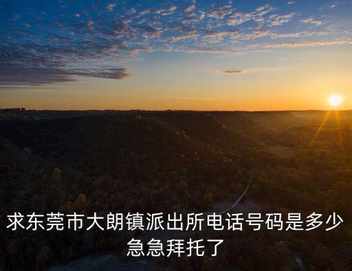 求東莞市大朗鎮派出所電話號碼是多少急急拜托了