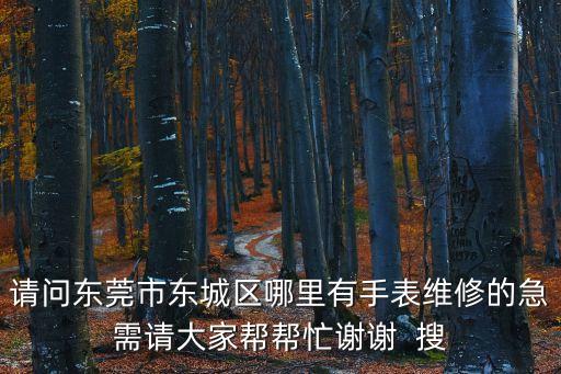 請問東莞市東城區哪里有手表維修的急需請大家幫幫忙謝謝  搜