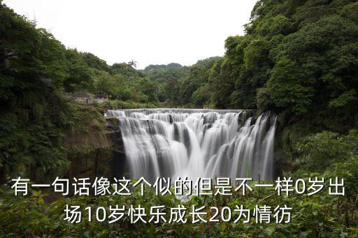 有一句話像這個似的但是不一樣0歲出場10歲快樂成長20為情彷
