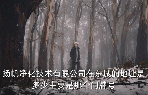 揚帆凈化技術有限公司在東城的地址是多少主要是那個門牌號