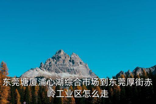 東莞塘廈浦心湖綜合市場到東莞厚街赤嶺工業區怎么走