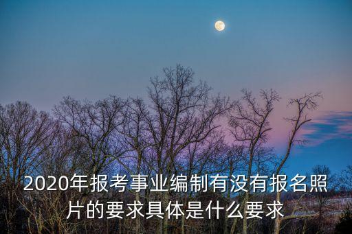 2020年報考事業編制有沒有報名照片的要求具體是什么要求