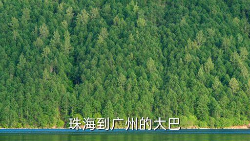 珠海到廣州的大巴