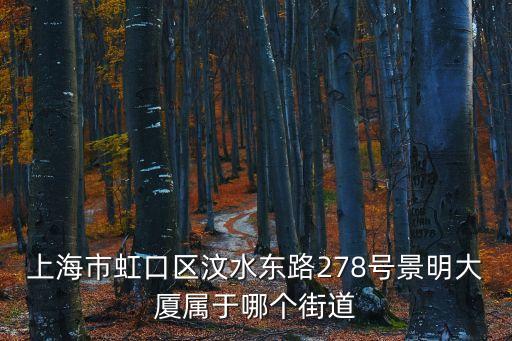 上海市虹口區(qū)汶水東路278號景明大廈屬于哪個街道