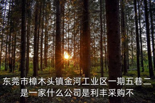 東莞市樟木頭鎮金河工業區一期五巷二是一家什么公司是利豐采購不