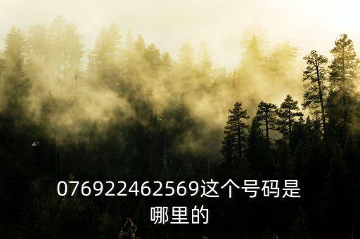 076922462569這個(gè)號(hào)碼是哪里的