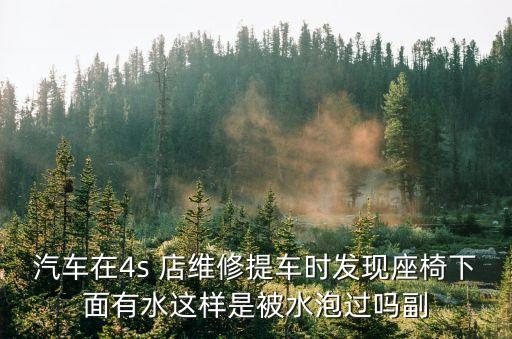 汽車在4s 店維修提車時發現座椅下面有水這樣是被水泡過嗎副