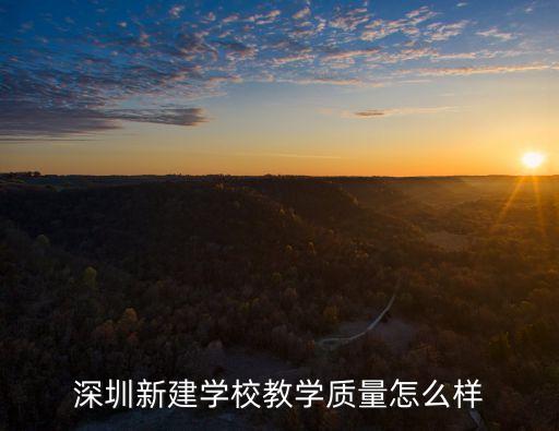 深圳新建學(xué)校教學(xué)質(zhì)量怎么樣