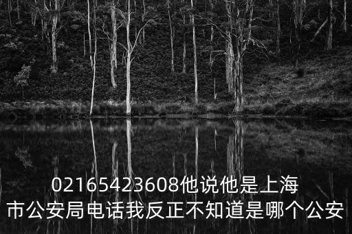 02165423608他說他是上海市公安局電話我反正不知道是哪個公安