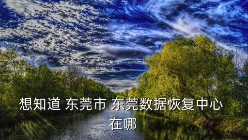 想知道 東莞市 東莞數據恢復中心 在哪