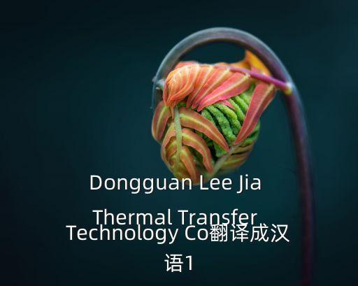 東莞嵩鷹科技有限公司英文簡介，Dongguan Lee Jia Thermal Transfer Technology Co翻譯成漢語1