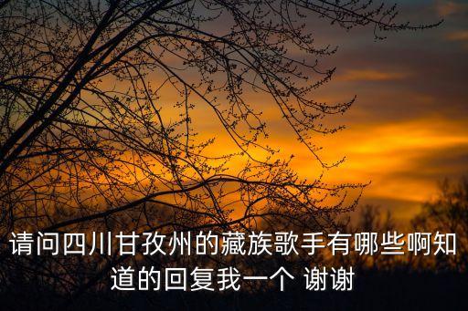 甘孜東莞降央卓瑪文藝交流演出，請問四川甘孜州的藏族歌手有哪些啊知道的回復(fù)我一個(gè) 謝謝