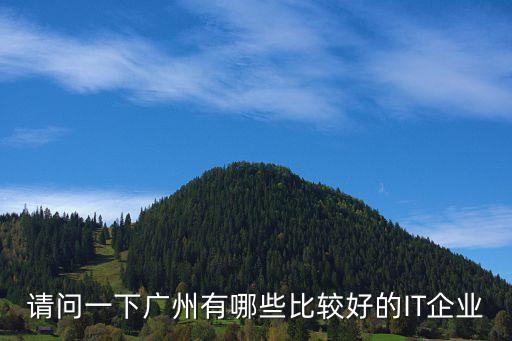 請問一下廣州有哪些比較好的IT企業