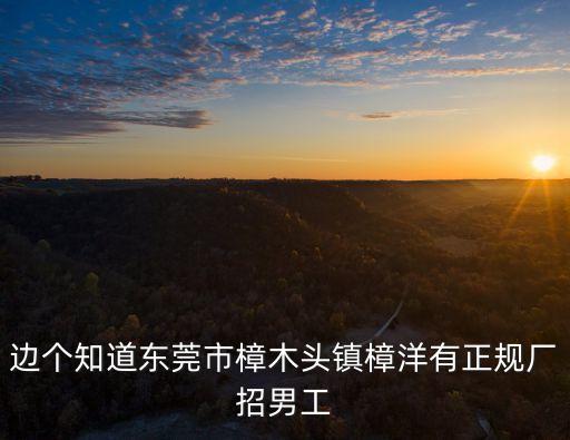 邊個知道東莞市樟木頭鎮(zhèn)樟洋有正規(guī)廠招男工