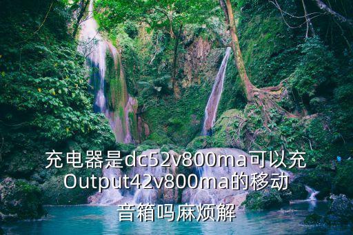 充電器是dc52v800ma可以充Output42v800ma的移動(dòng)音箱嗎麻煩解
