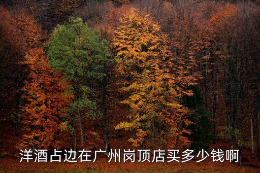洋酒占邊在廣州崗頂?shù)曩I多少錢啊