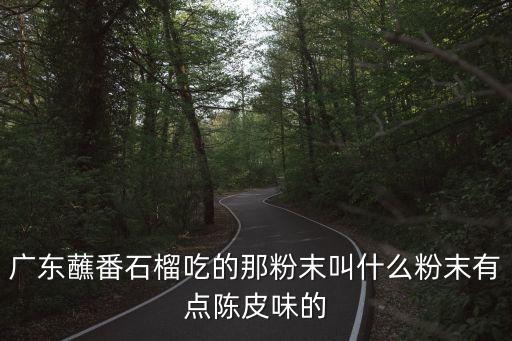 廣東蘸番石榴吃的那粉末叫什么粉末有點陳皮味的