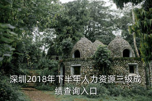 深圳av三級，深圳2018年下半年人力資源三級成績查詢入口