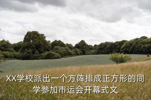 XX學(xué)校派出一個(gè)方陣排成正方形的同學(xué)參加市運(yùn)會開幕式文